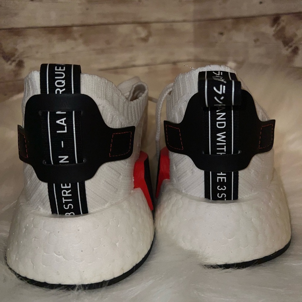 Adidas Boost White La Marque Aux 3 Bandes Sneakers - Picture 4 of 6